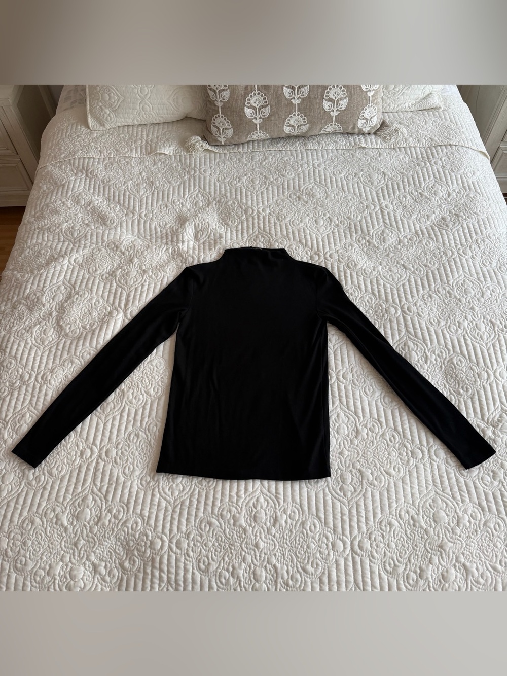 NWT Zara Black High Neck Long Sleeve Top Size Medium (Ref 1660/817/800)